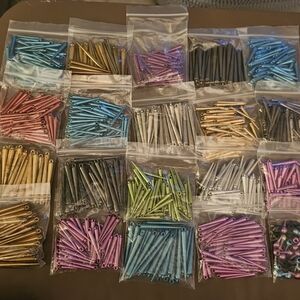 Metallic Assorted Tube Beads - Multicolor Craft Pack